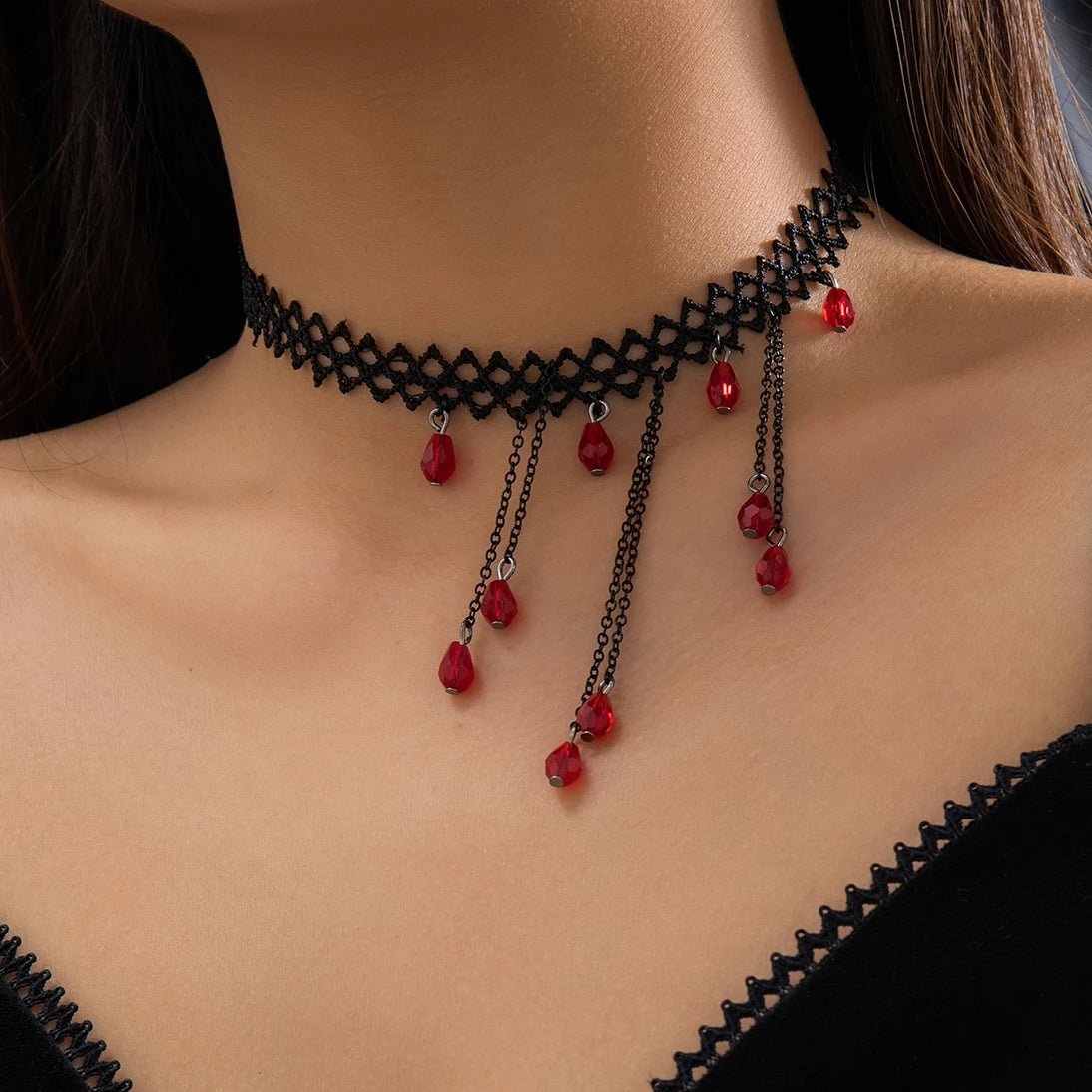 Choker alternatywny z motywem krzyża main image 0